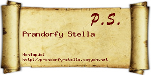 Prandorfy Stella névjegykártya